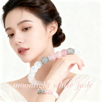 Aura Quartz and Ocean Sediment Beaded Bracelet - Unisex - Homeopathic 1857