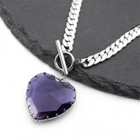 Premium Heart Locket-Style Crystal Necklace - Dramatic Statement Jewellery 1324